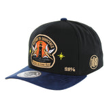 Black/Navy (Snap Closure Cotton/ Suede Visor)