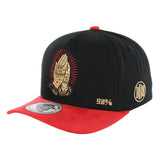 Black/Red (Snap Closure Cotton/ Suede Visor)