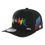 Black (Snap Closure Cotton/ Suede Visor)