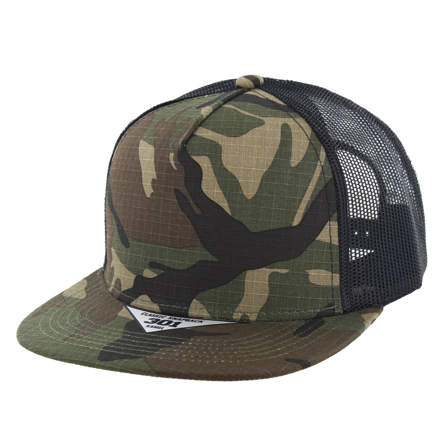 K301RSFT | RIPSTOP FLAT TRUCKER HAT