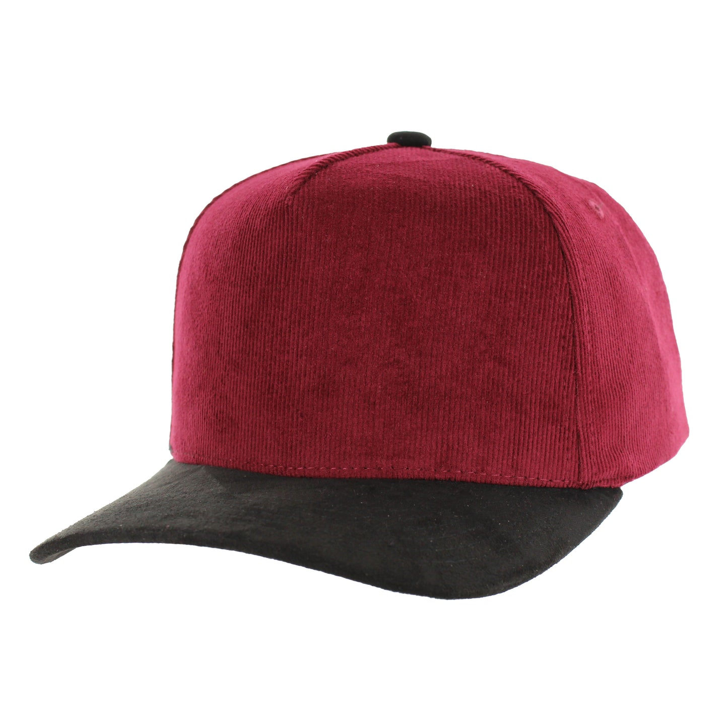 K804CS | CORDUROY HAT WITH SUEDE VISOR