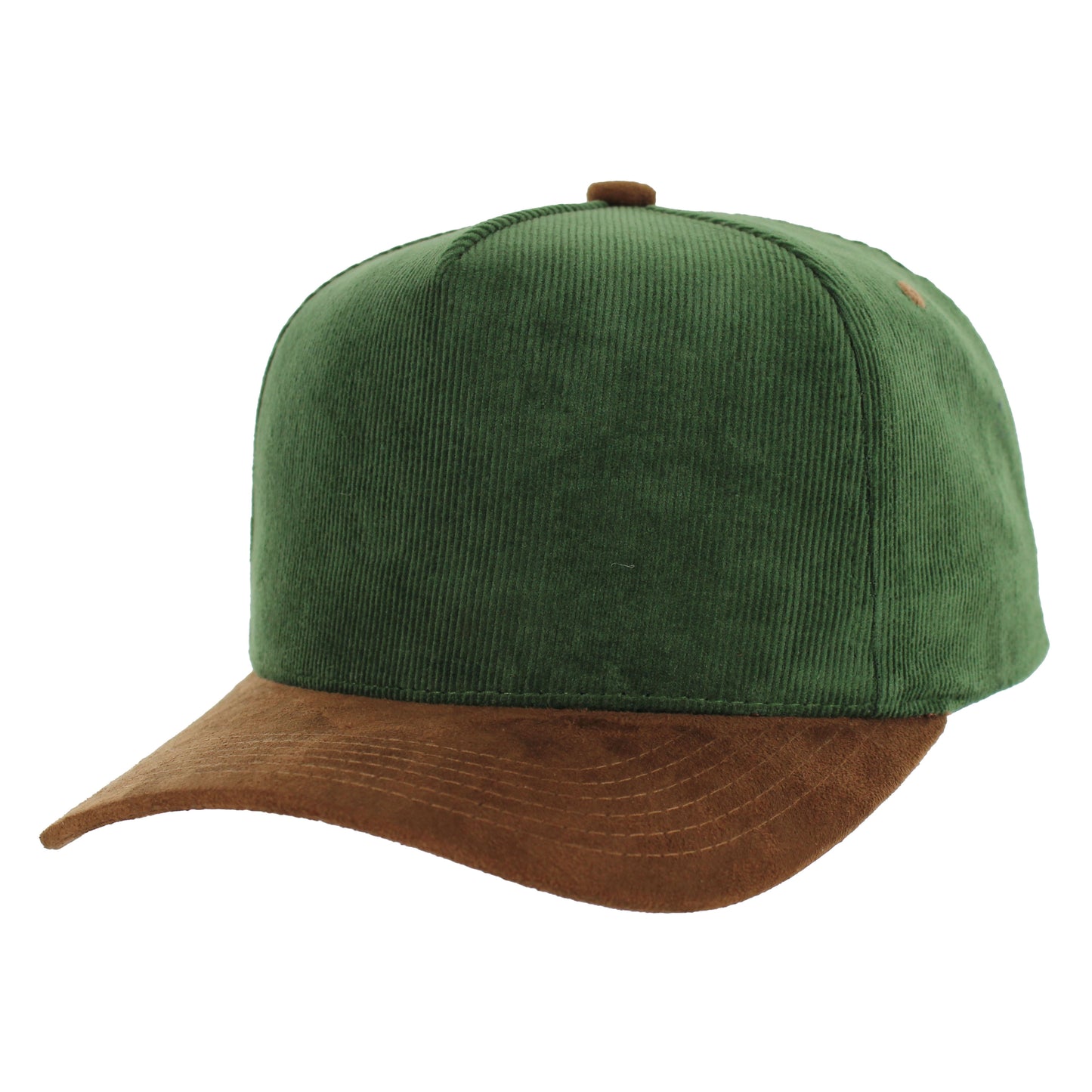 K804CS | CORDUROY HAT WITH SUEDE VISOR