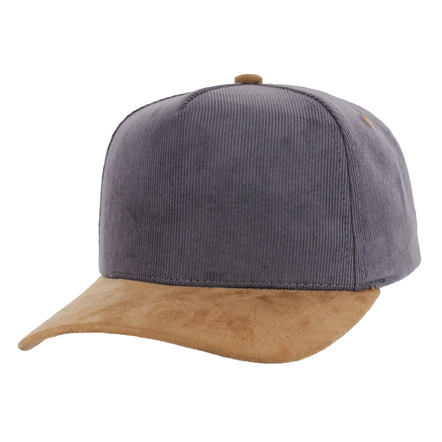 K804CS | CORDUROY HAT WITH SUEDE VISOR