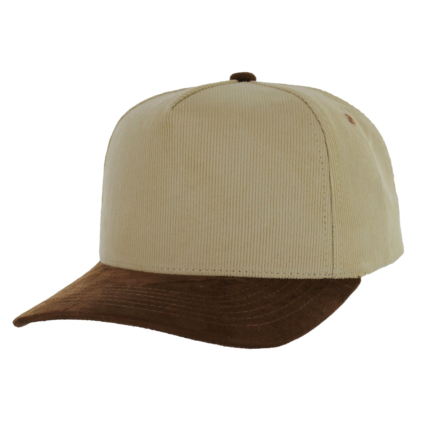 K804CS | CORDUROY HAT WITH SUEDE VISOR