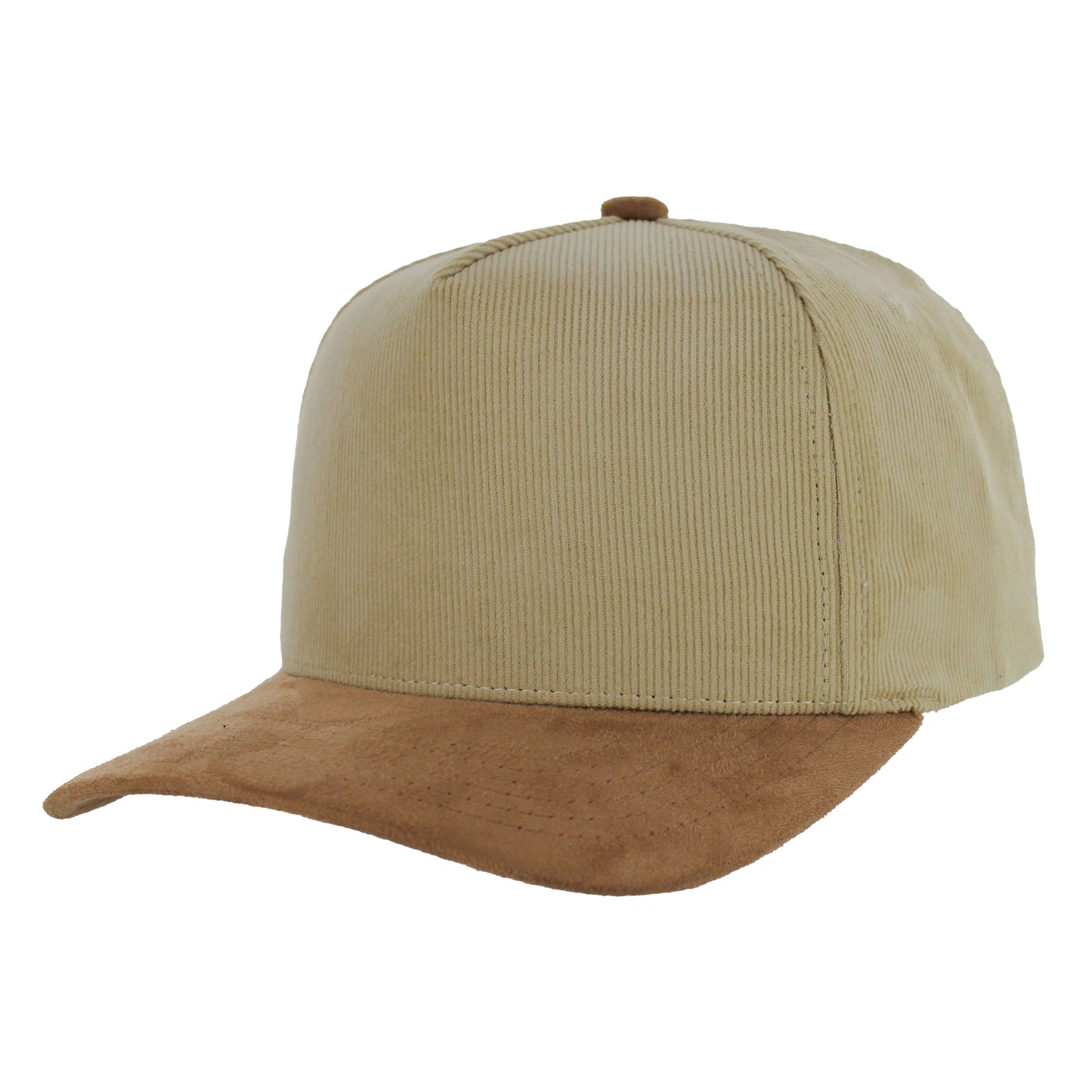 K804CS | CORDUROY HAT WITH SUEDE VISOR