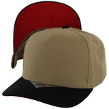 Tone Visor Hat - Khaki/Black (Red)