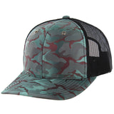 Teal Burgundy Camo/Black